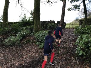 Dallam students orienteering at Orrest Head